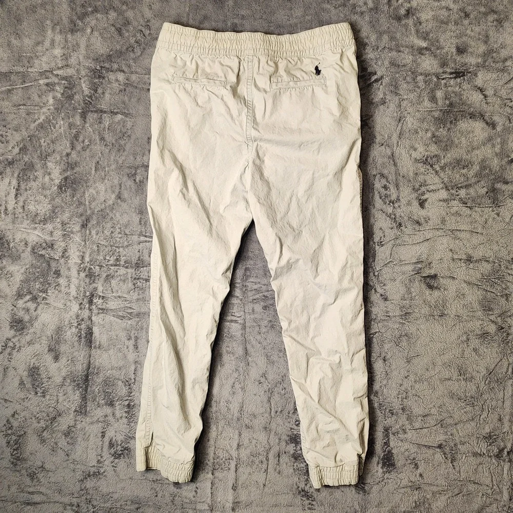 Polo Ralph Lauren Jogger Pants Boys S 8 Khaki Cotton Utility Streetwear